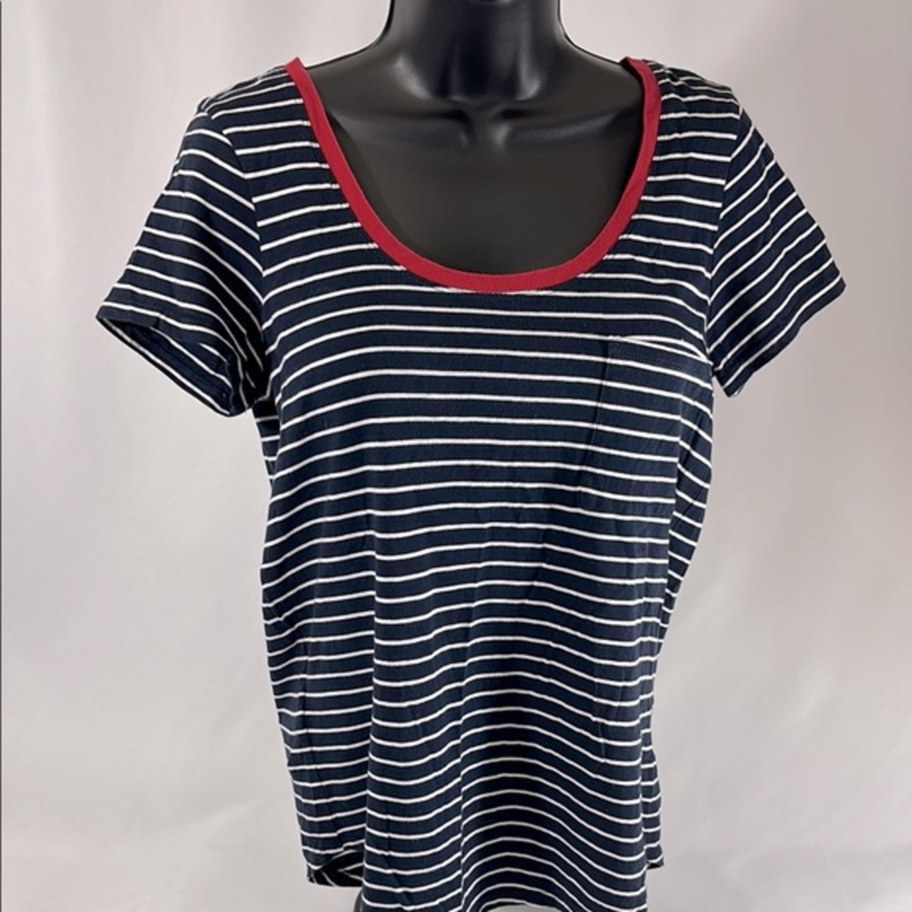 Eddie Bauer Striped Navy Tee Classic